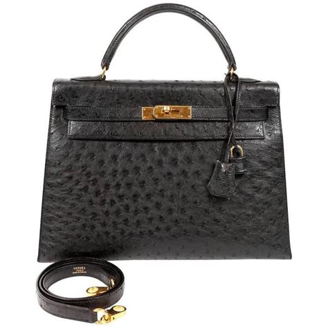 hermes black ostrich|ostrich hermes kelly.